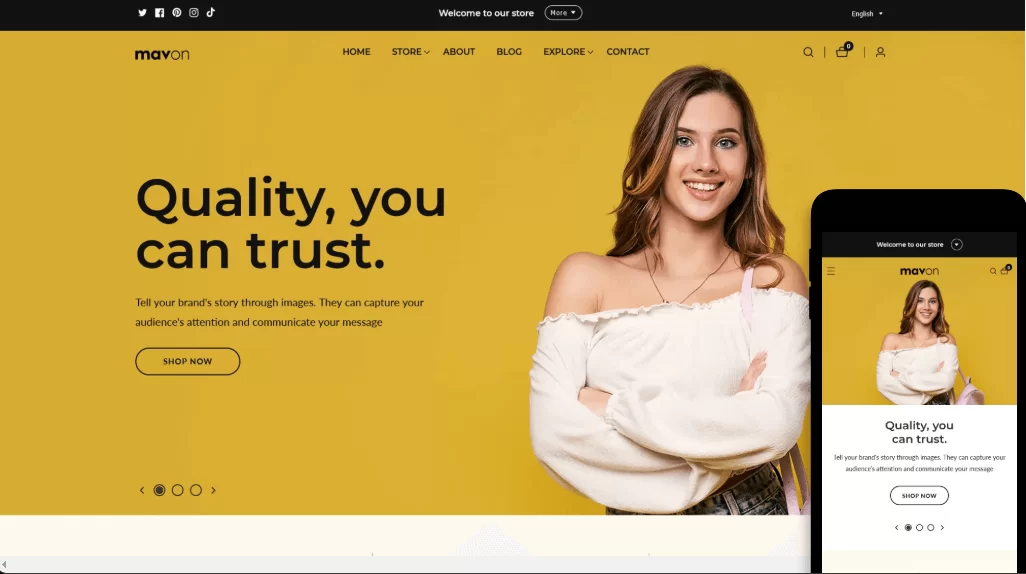 A Dazzling Shopify Theme