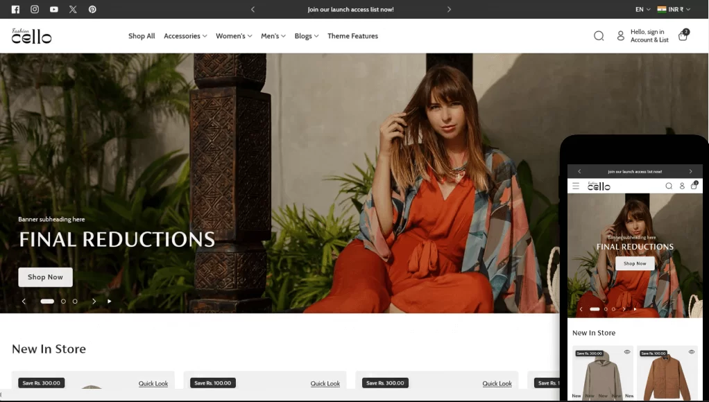 A Theme That Strikes the Right Chord for Modern Stores