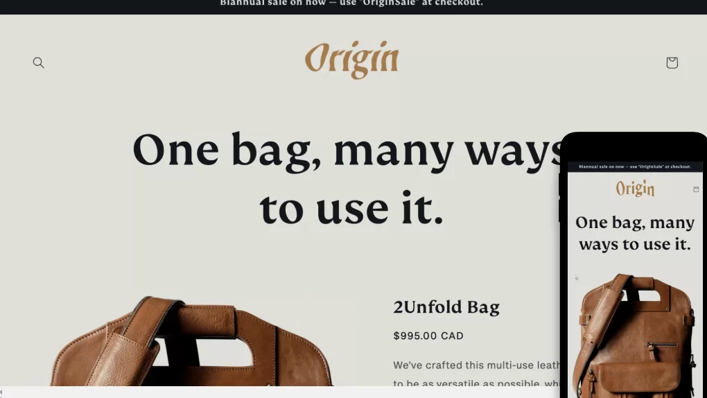 A fresh design for designers selling curated, one-of a kind item