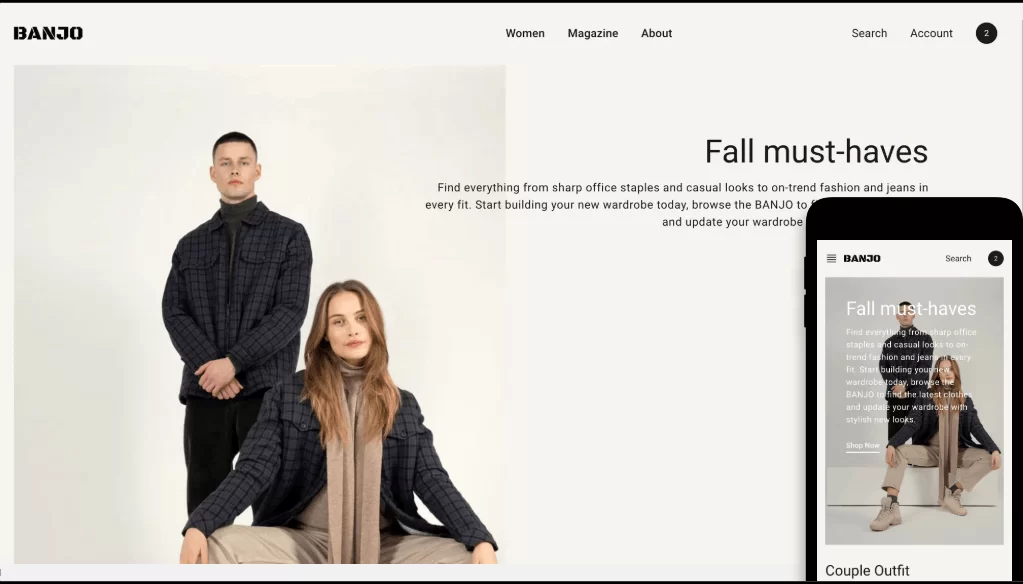 Banjo A Theme That Brings Your Brand to Life