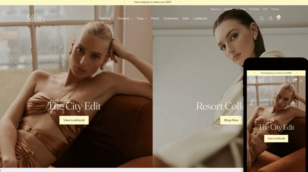 Stiletto Designed to Delight and Sell with Shop The Look Sections