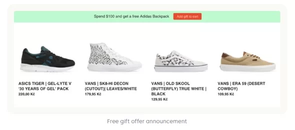 offer free gift